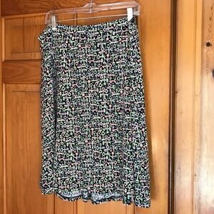George Pink and Green A-Line Mini Skirt Size XL
